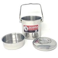 Zebra Billy Can Stainless Steel 10cm - Auto Lock Lid